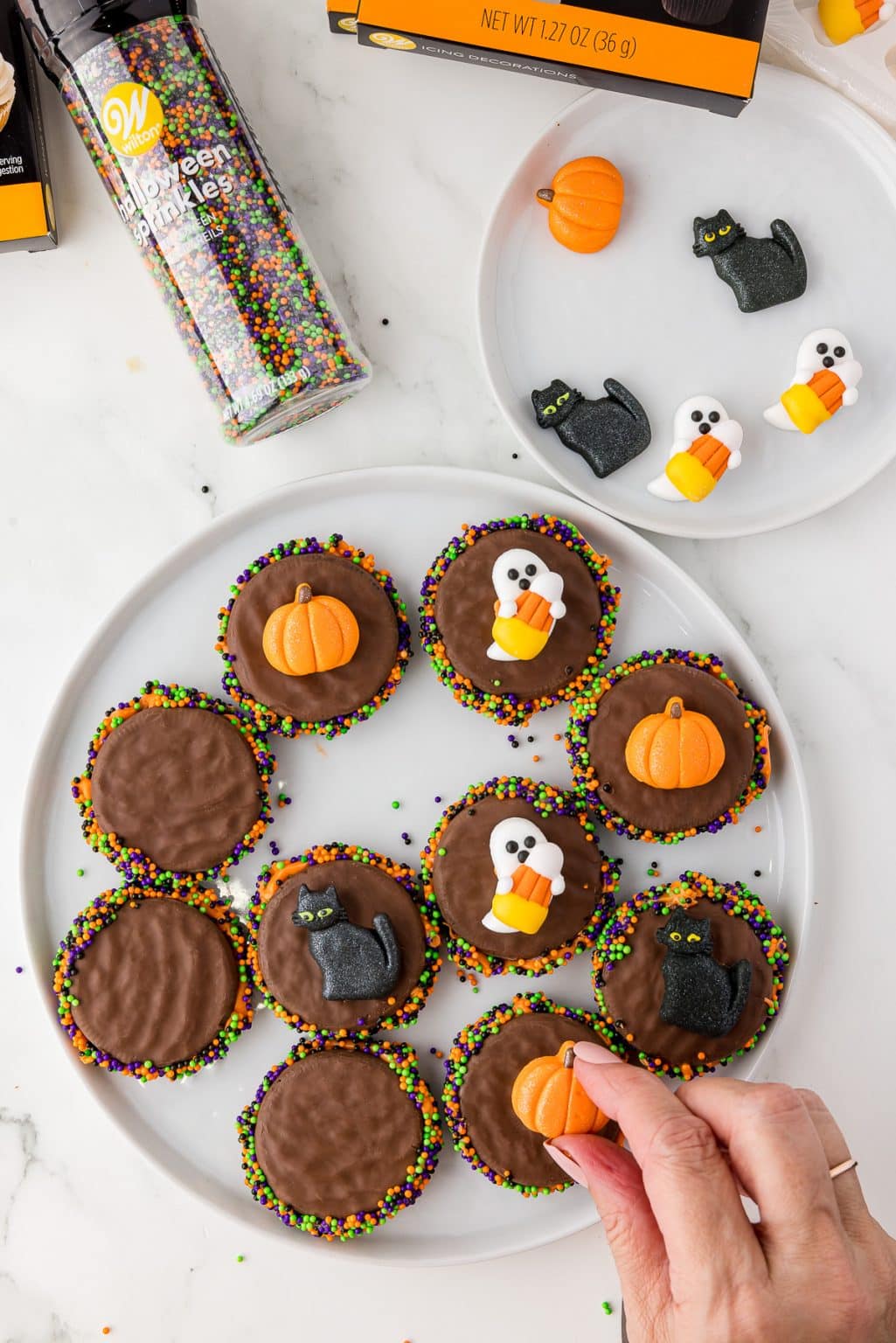 Boo! Scary Easy Chocolate Covered Halloween Oreos - She Shared