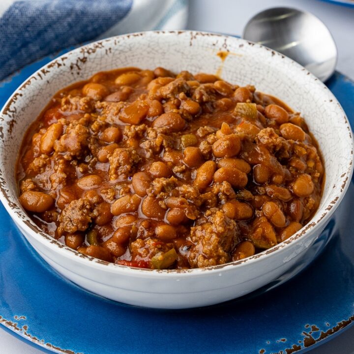 Best and Easiest Southwest Baked Beans Recipe: Slow Cooker, Stovetop, or Oven!