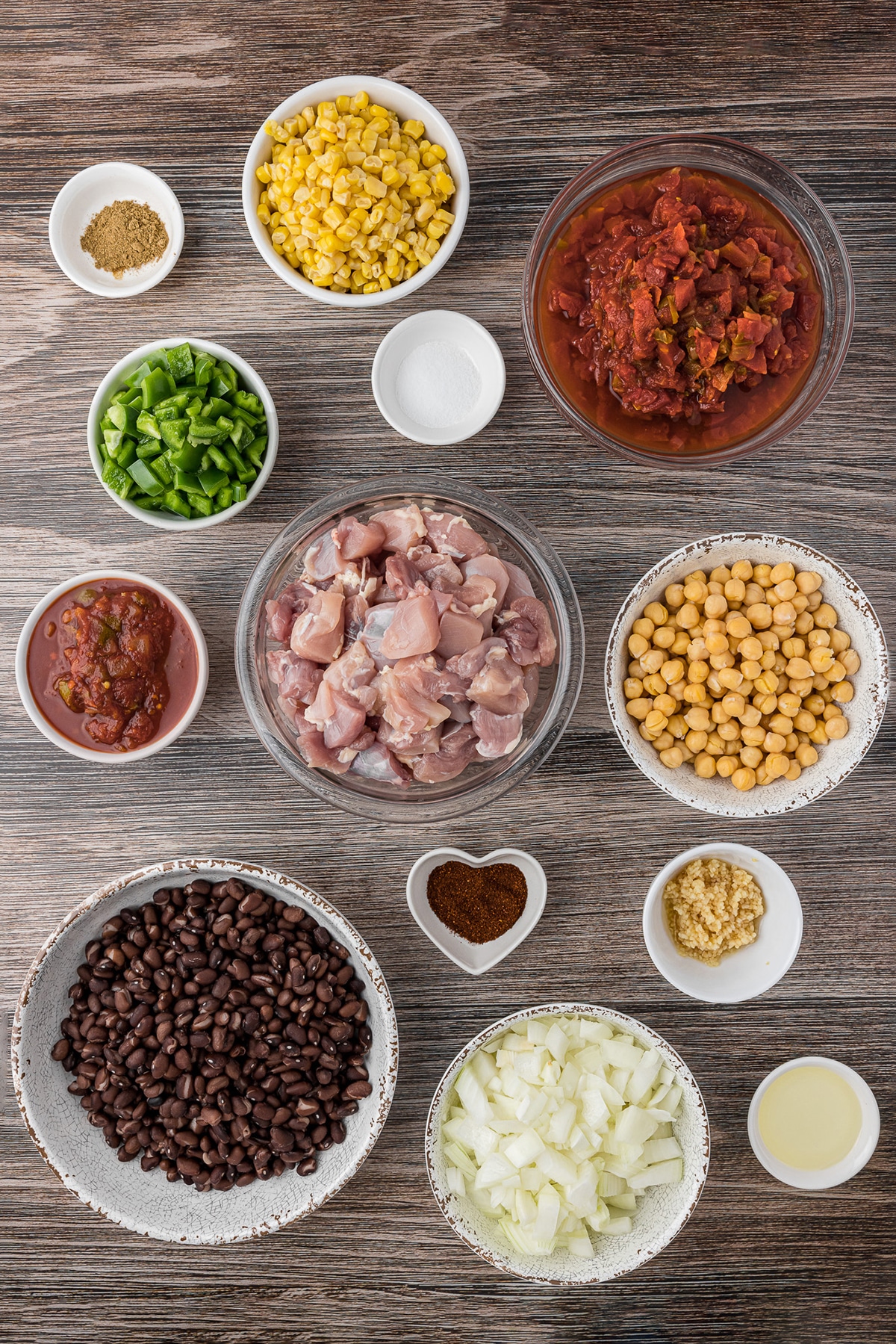 ingredients for crock pot chicken chili
