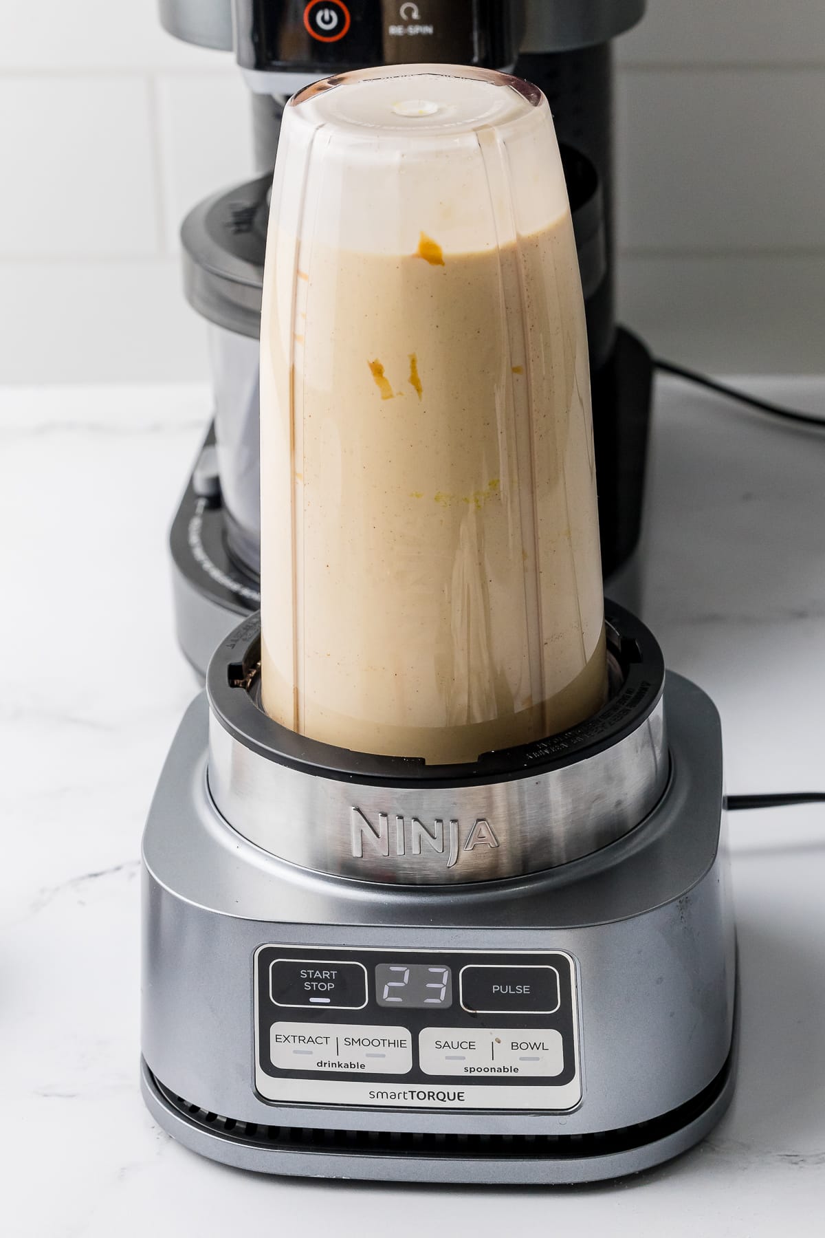 ninja smart torque blender with peanut butter liquid