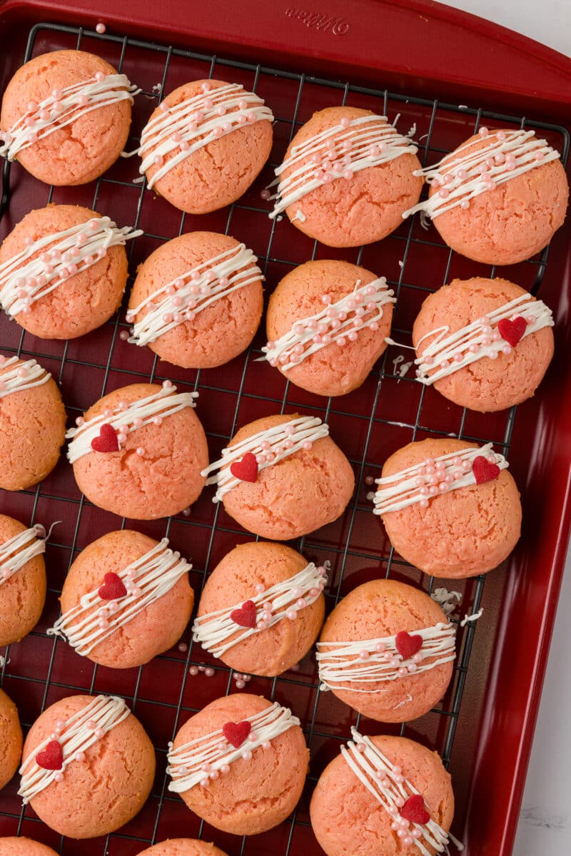 decorated cookies on cooling rack