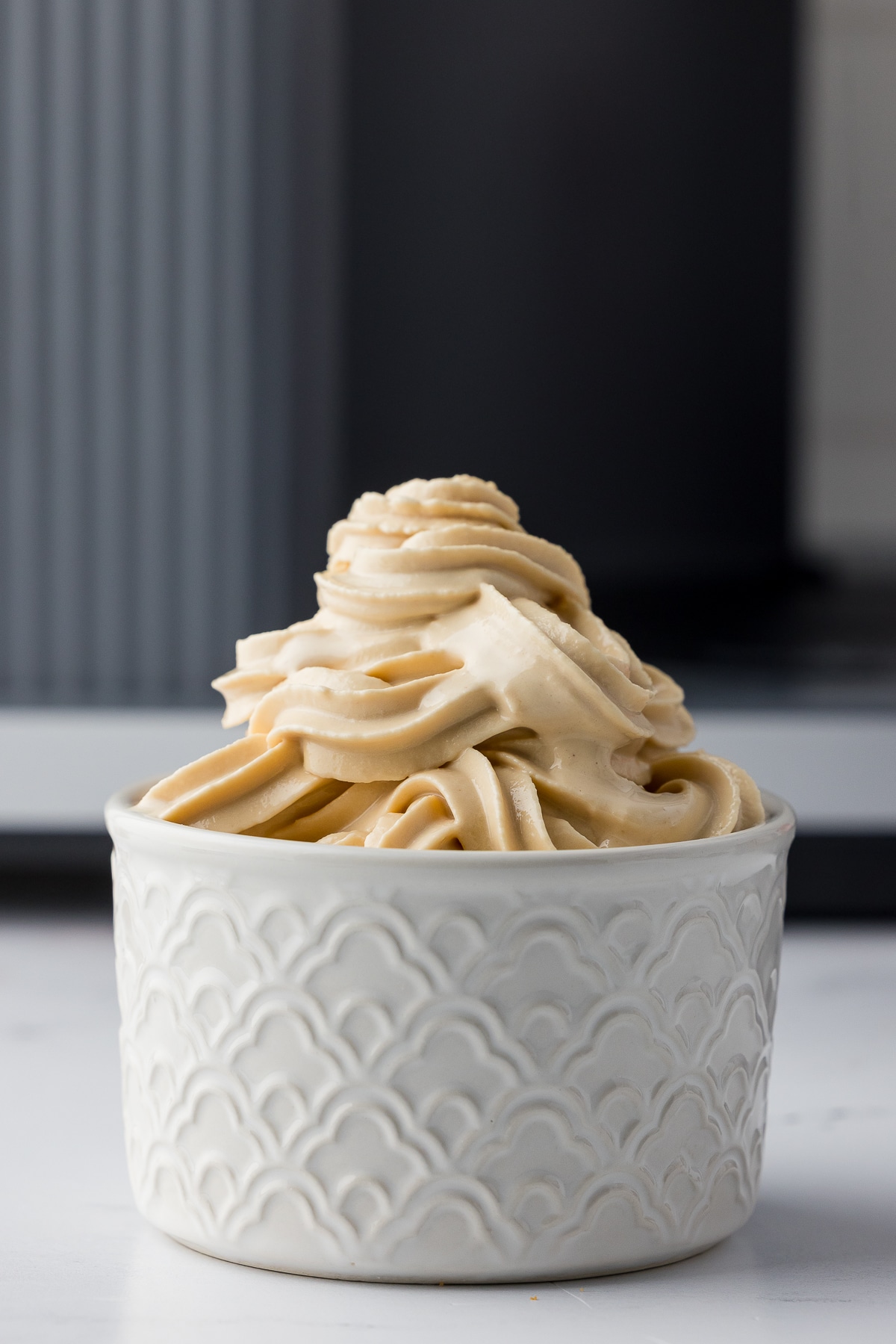 ninja swirl biscoff ice cream in a serving cup