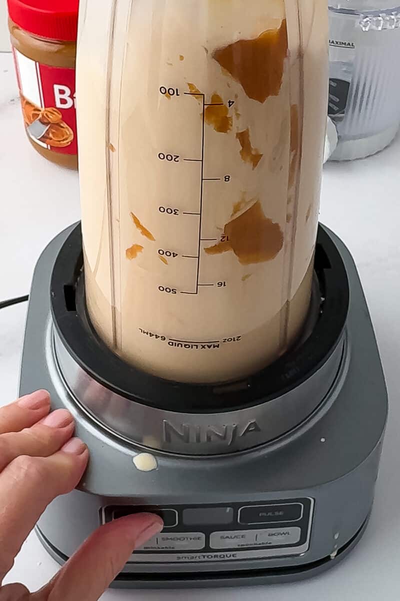 ninja blender with biscoff mixture