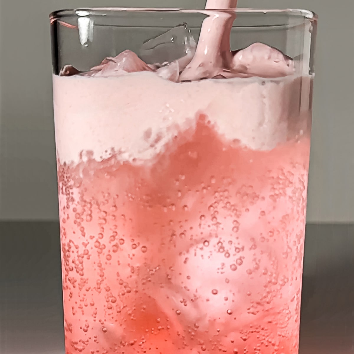 Strawberry Peach Lemon Lime Dirty Soda blends crisp citrus fizz with sweet fruit syrups and a luxurious, homemade strawberry cold foam.